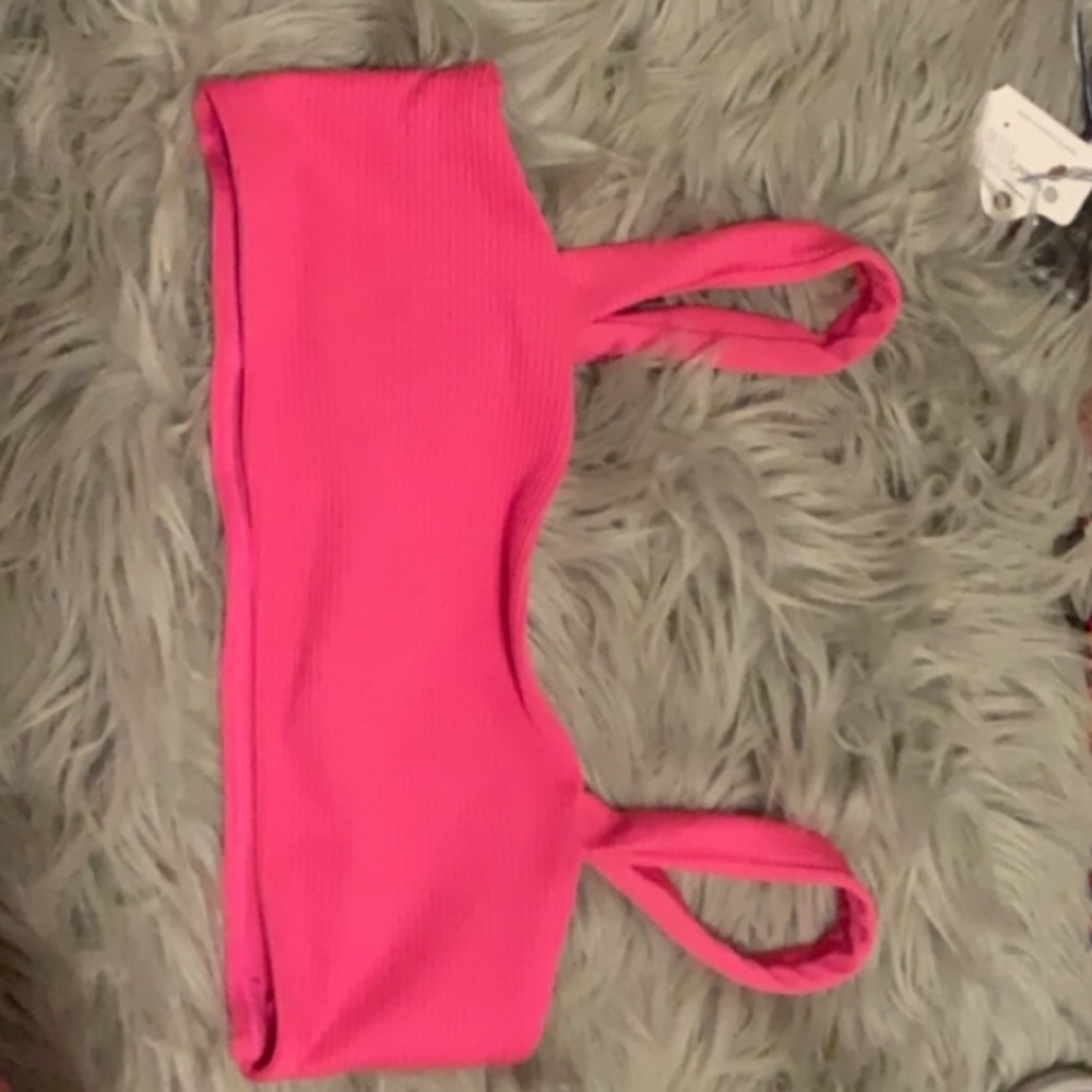 Hot pink bathing suit top